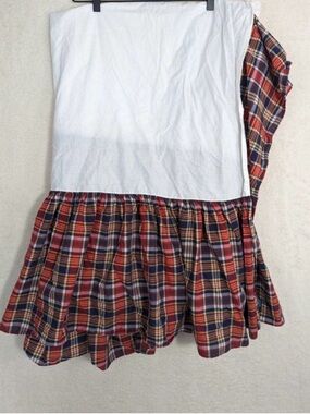 Ralph Lauren Vintage Kennenbunkport Madras Plaid Twin Dust Ruffle Skirt 15" Drop